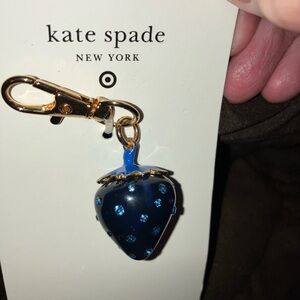 Kate Spade Blue and Gold Strawberry Bag Charm